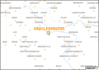 map of Vaux-lès-Mouron
