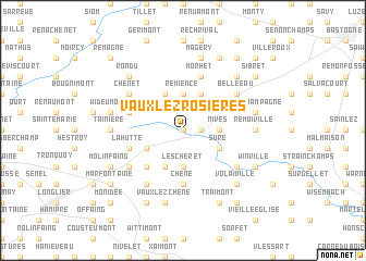 map of Vaux-lez-Rosières