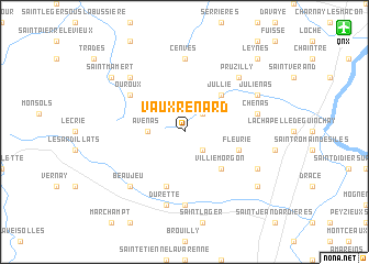 map of Vauxrenard