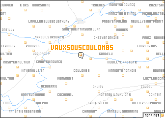 map of Vaux-sous-Coulombs