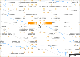 map of Vaux-sur-Lunain