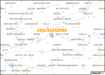 map of Vaux-sur-Somme