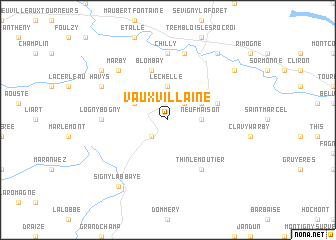 map of Vaux-Villaine