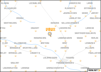 map of Vaux