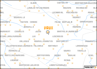 map of Vaux