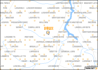 map of Vaux