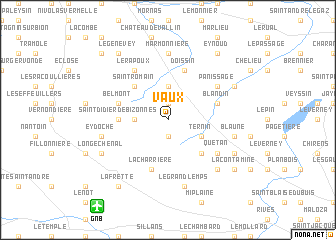 map of Vaux