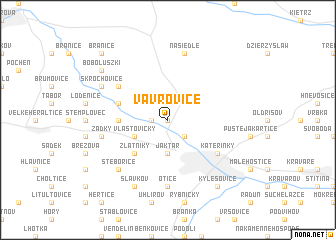 map of Vávrovice