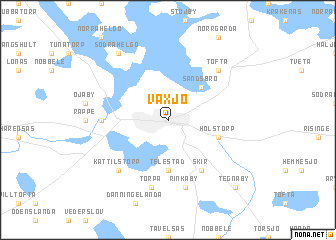 map of Växjö