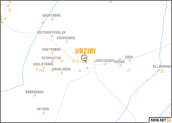 map of Vazīrī