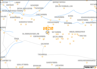 map of Vazīr