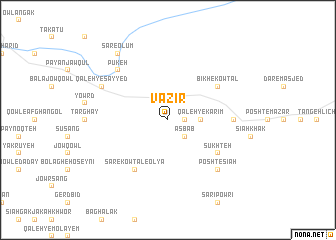 map of Vazīr