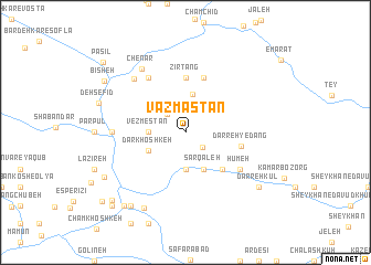 map of Vazmastān