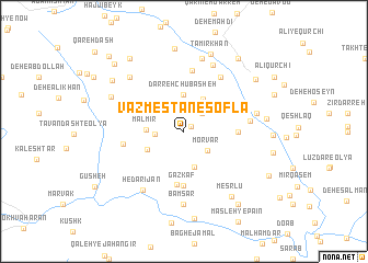 map of Vazmestān-e Soflá