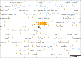 map of Vázsnok