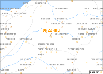 map of Vazzano