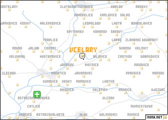 map of Včelary