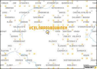 map of Včelná pod Boubínem