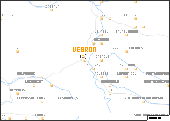 map of Vébron