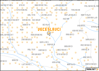 map of Većeslavci