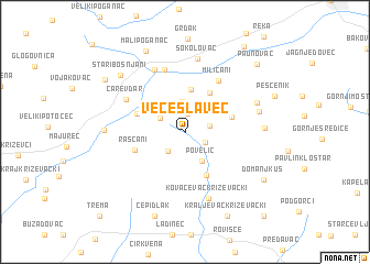 map of Većeslavec