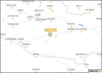 map of Vēciņi