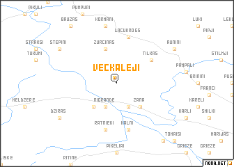 map of Veckalēji