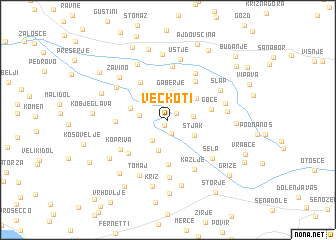 map of Večkoti