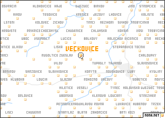 map of Věckovice