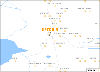 map of Vecpils