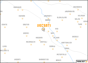 map of Vecsāti