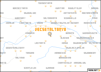 map of Vécsetáltanya