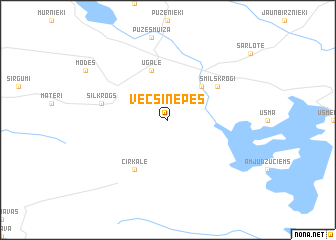map of Vecsinepes