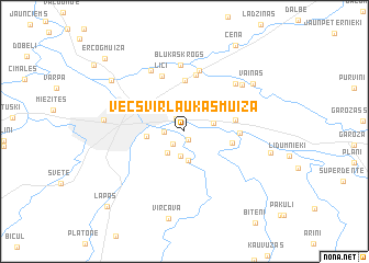 map of Vecsvirlaukas Muiža