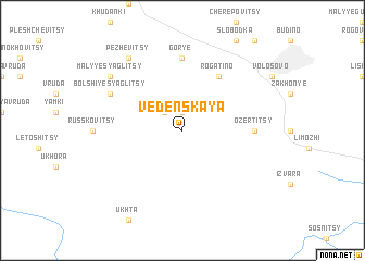 map of Vedenskaya