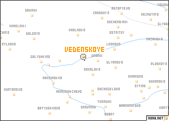 map of Vedenskoye