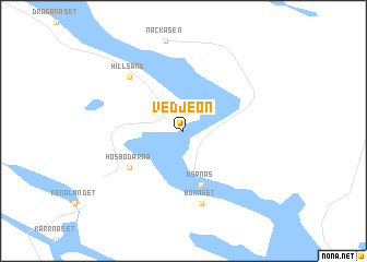 map of Vedjeön