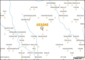 map of Vedomé