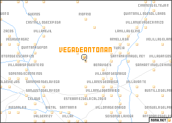 map of Vega de Antoñán