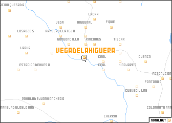 map of Vega de la Higuera
