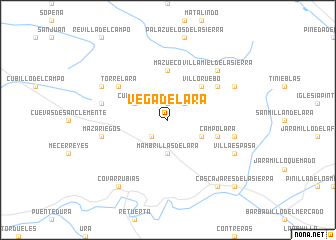 map of Vega de Lara