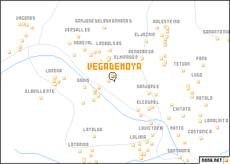 map of Vega de Moya