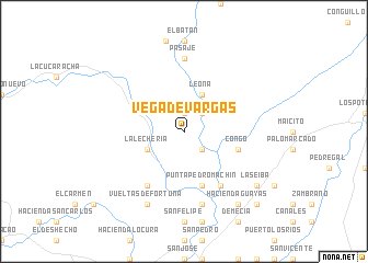 map of Vega de Vargas