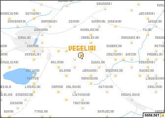 map of Vėgėliai