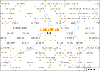 map of Végennes