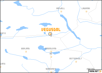 map of Vegusdal