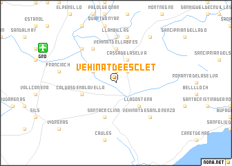 map of Vehinat de Esclet