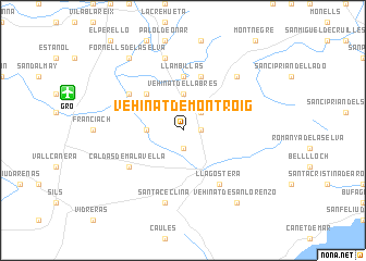 map of Vehinat de Montroig