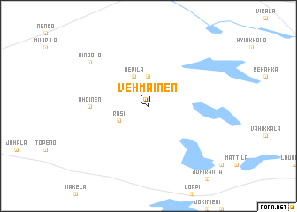 map of Vehmainen