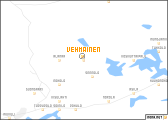 map of Vehmainen